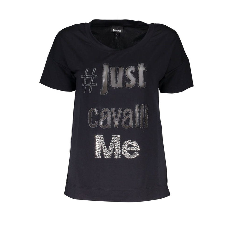 Black Polyester Women Top-Just Cavalli-LabelTerrace.com