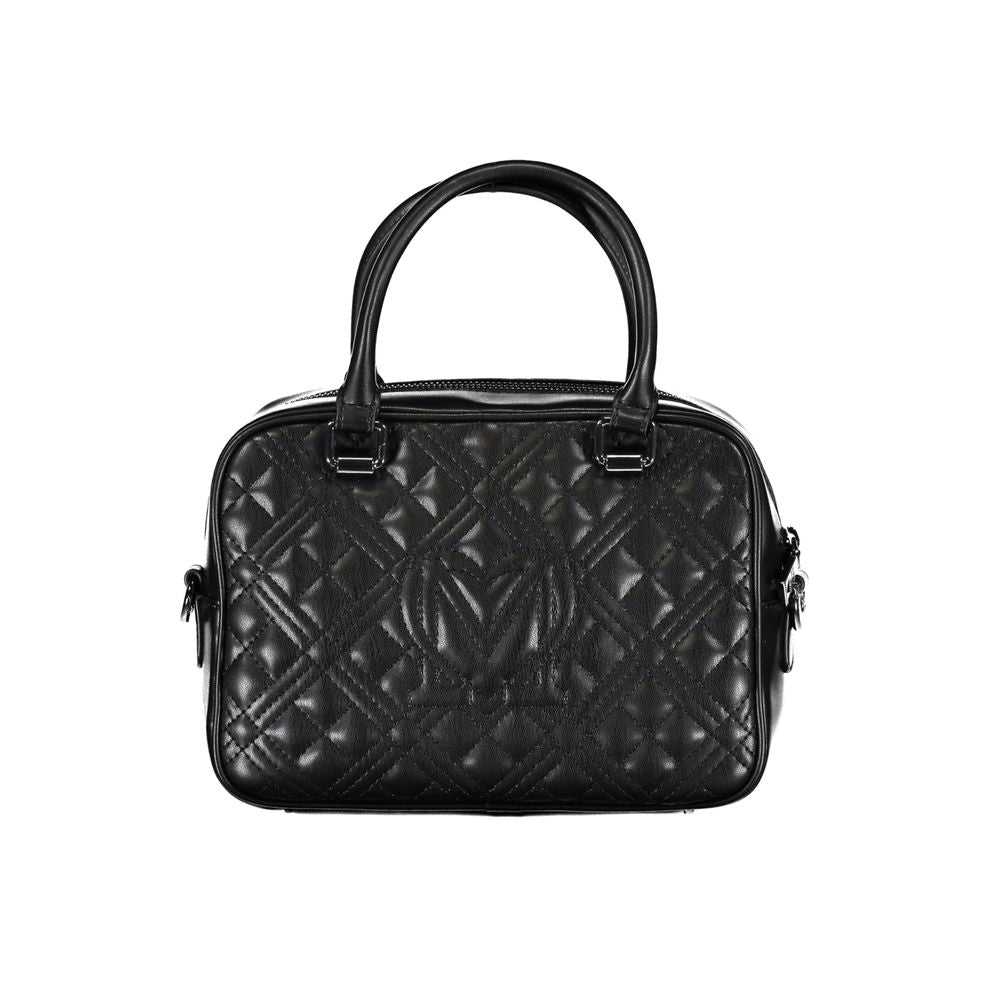 Black Polyethylene Handbag-Love Moschino-LabelTerrace.com