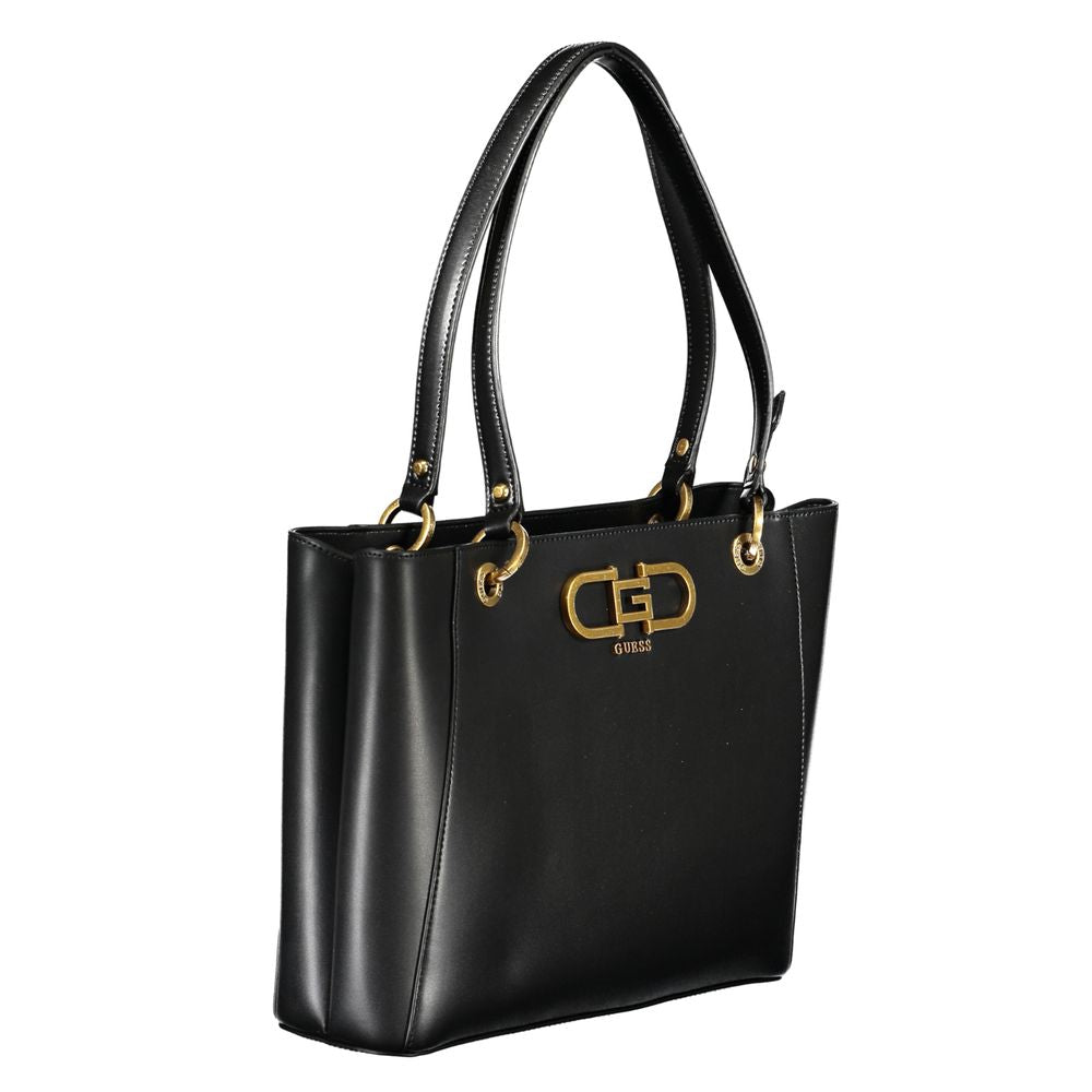 Black Polyethylene Handbag-Guess Jeans-LabelTerrace.com