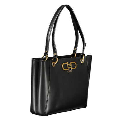Black Polyethylene Handbag-Guess Jeans-LabelTerrace.com