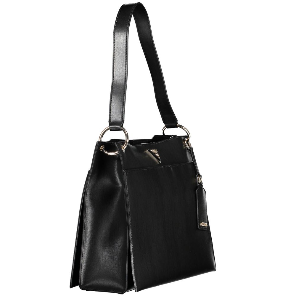 Black Polyethylene Handbag-Guess Jeans-LabelTerrace.com