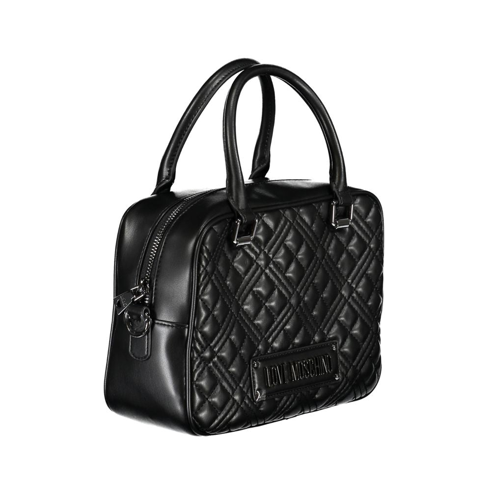 Black Polyethylene Handbag-Love Moschino-LabelTerrace.com
