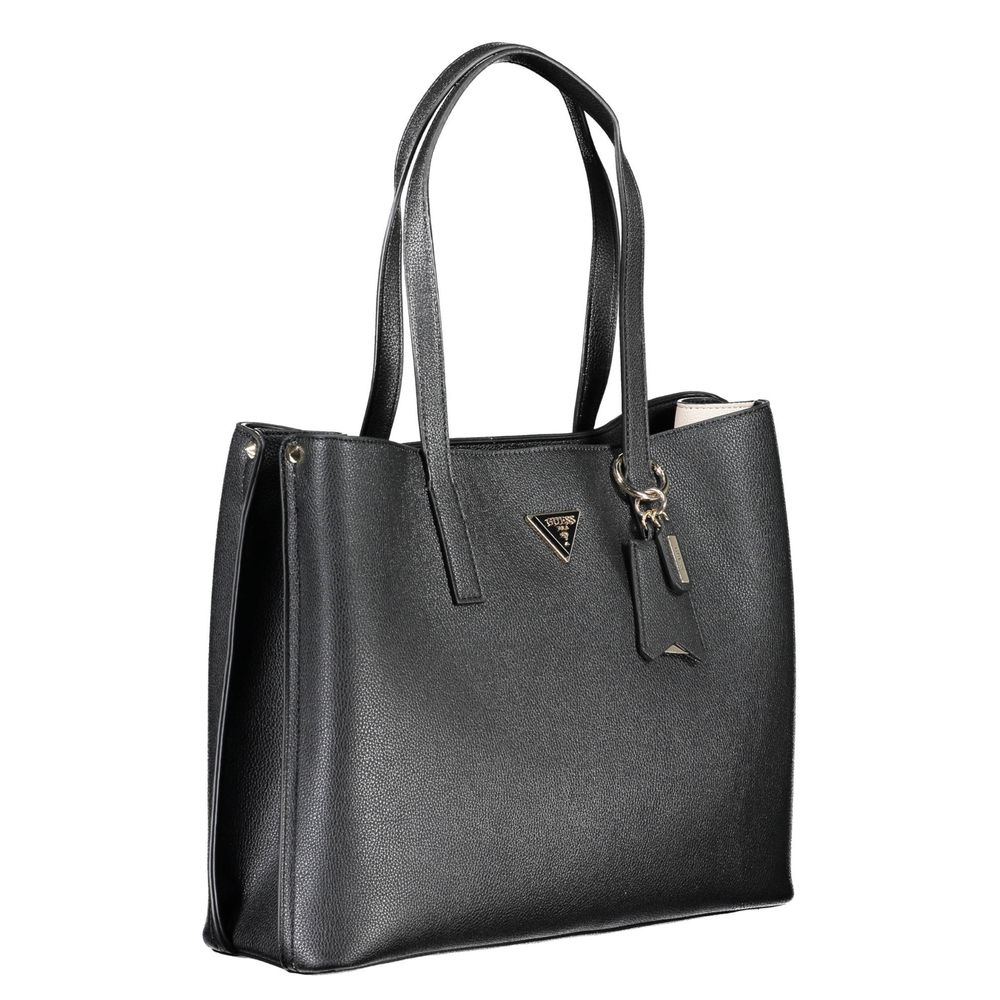 Black Polyethylene Handbag-Guess Jeans-LabelTerrace.com