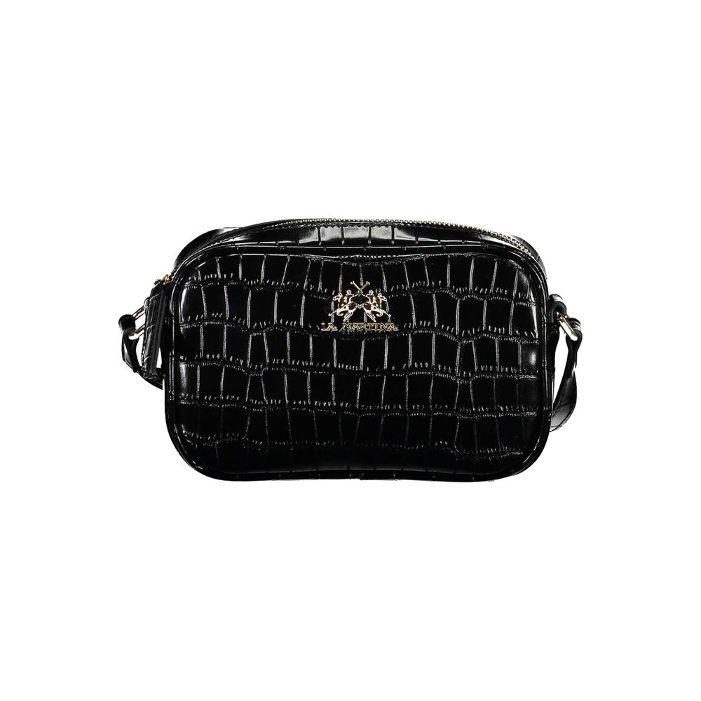 Black Polyethylene Handbag-La Martina-LabelTerrace.com