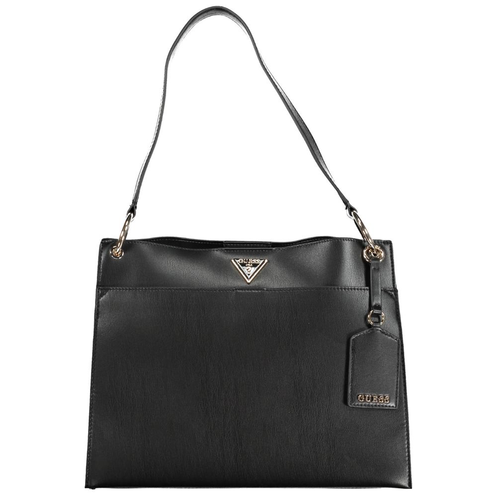 Black Polyethylene Handbag-Guess Jeans-LabelTerrace.com