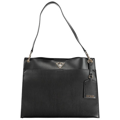 Black Polyethylene Handbag-Guess Jeans-LabelTerrace.com