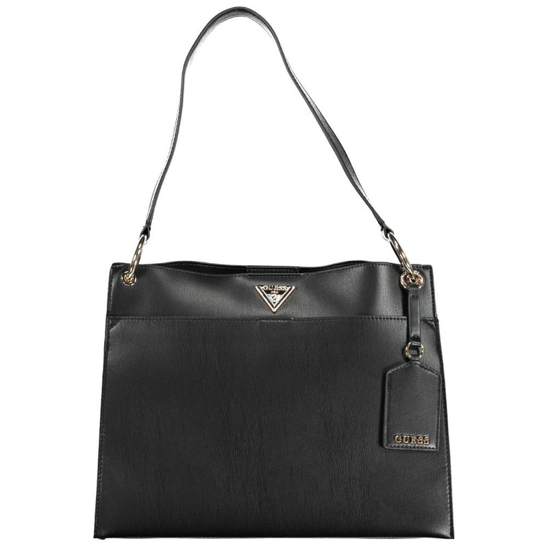 Black Polyethylene Handbag-Guess Jeans-LabelTerrace.com