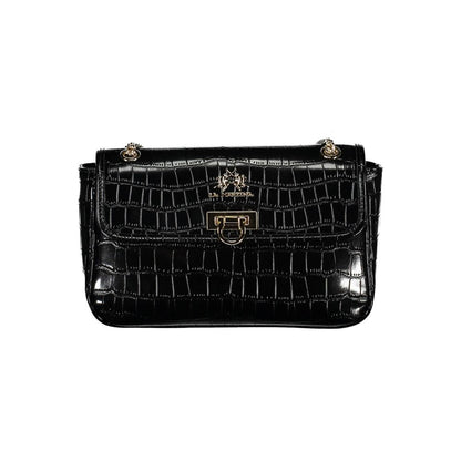 Black Polyethylene Handbag-La Martina-LabelTerrace.com