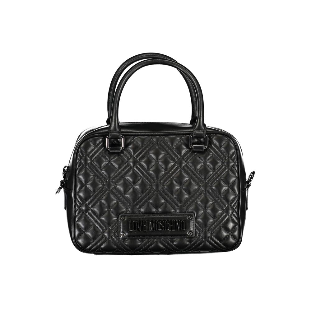 Black Polyethylene Handbag-Love Moschino-LabelTerrace.com