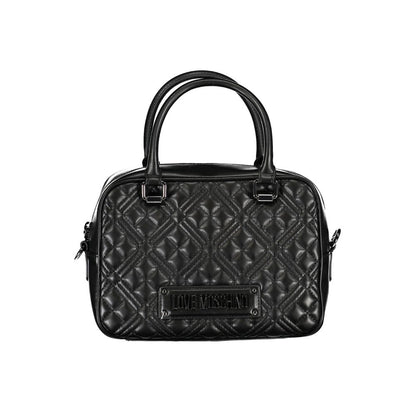 Black Polyethylene Handbag-Love Moschino-LabelTerrace.com