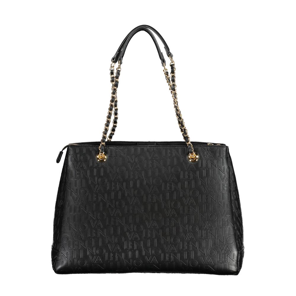 Black Polyethylene Women Handbag