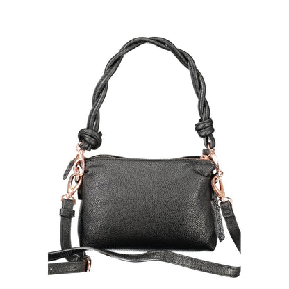Black Polyethylene Women Handbag