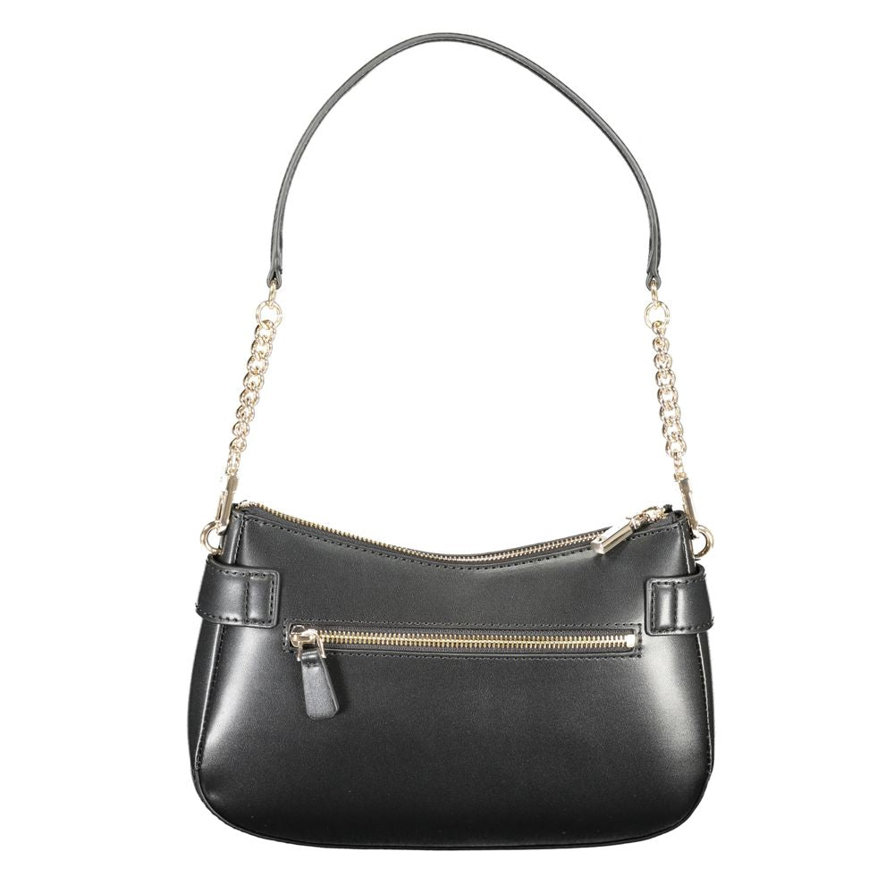 Black Polyethylene Women Handbag