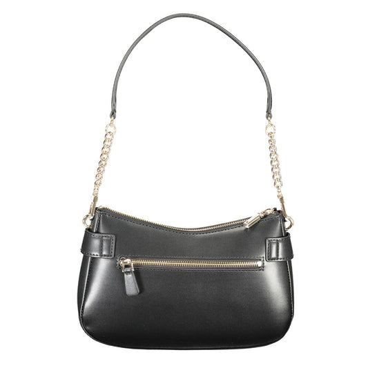 Black Polyethylene Women Handbag