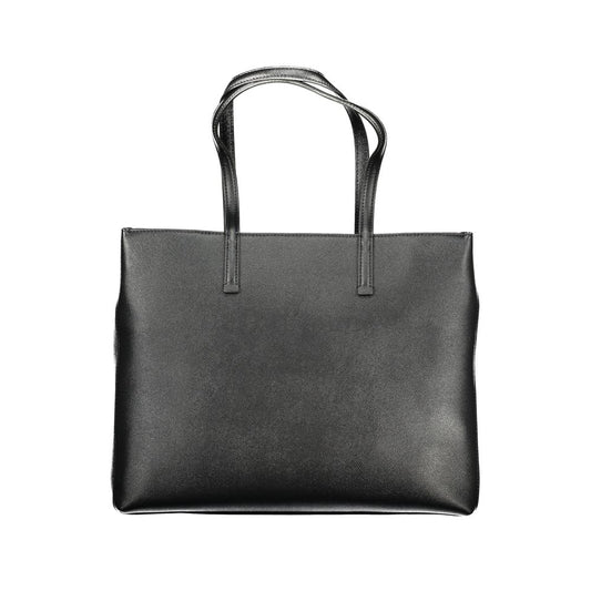 Black Polyethylene Women Handbag
