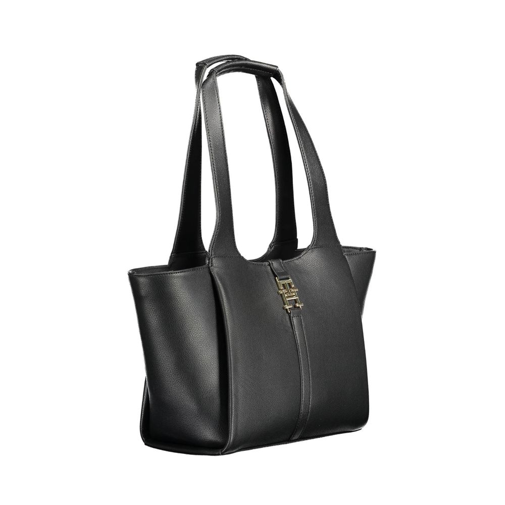 Black Polyethylene Women Handbag-Tommy Hilfiger-LabelTerrace.com