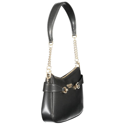Black Polyethylene Women Handbag