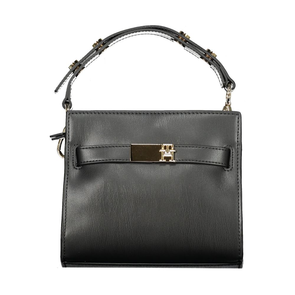 Black Polyethylene Women Handbag