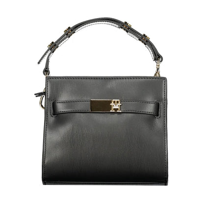 Black Polyethylene Women Handbag