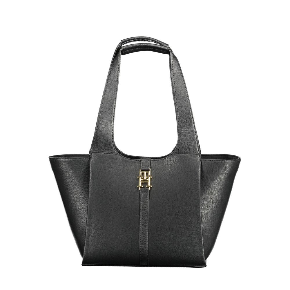 Black Polyethylene Women Handbag-Tommy Hilfiger-LabelTerrace.com