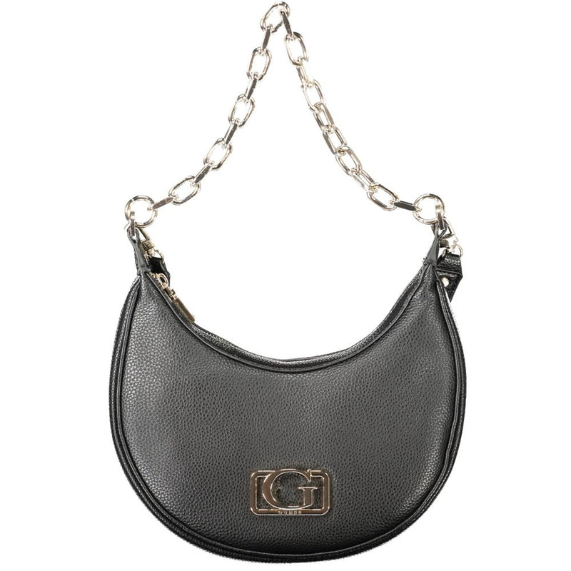 Black Polyethylene Women Handbag