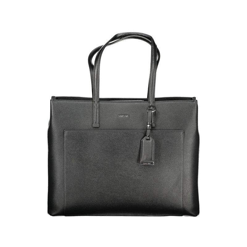 Black Polyethylene Women Handbag