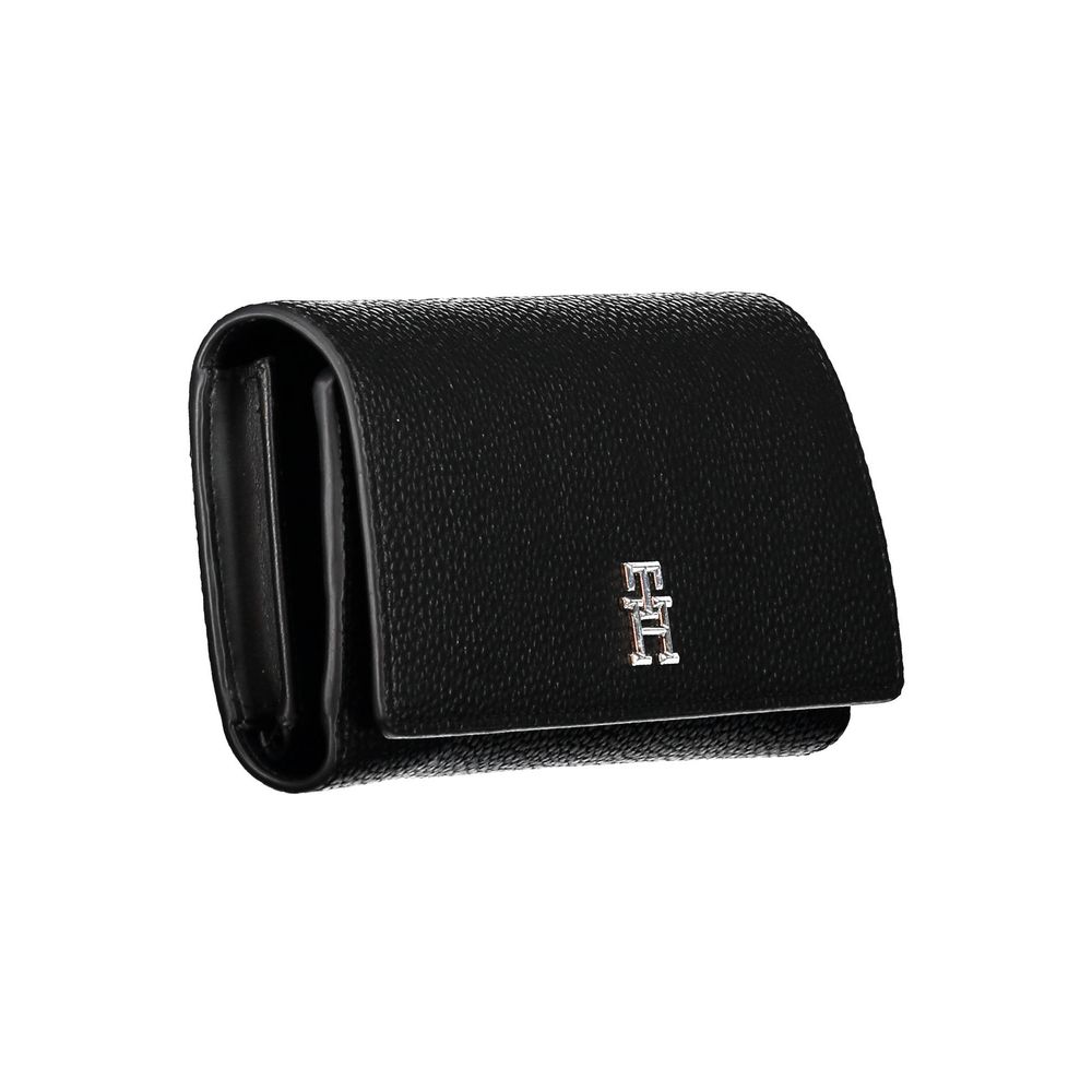 Black Polyethylene Women Wallet-Tommy Hilfiger-LabelTerrace.com
