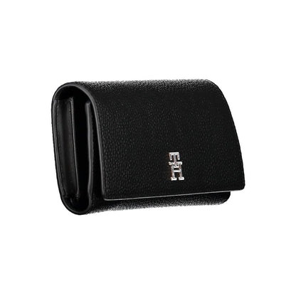 Black Polyethylene Women Wallet-Tommy Hilfiger-LabelTerrace.com