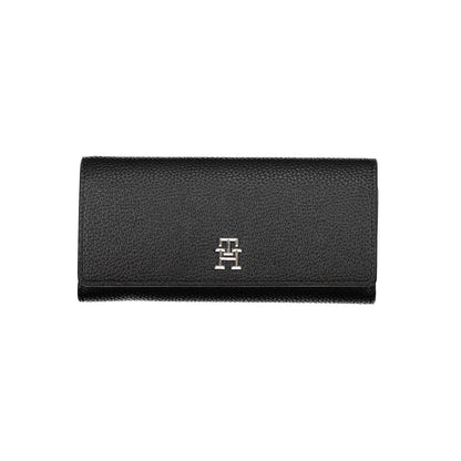 Black Polyethylene Women Wallet-Tommy Hilfiger-LabelTerrace.com