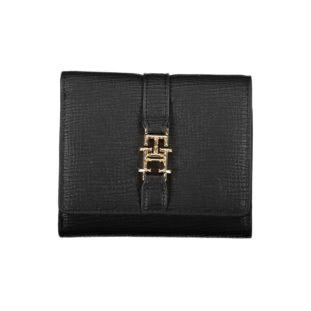 Black Polyethylene Women Wallet-Tommy Hilfiger-LabelTerrace.com