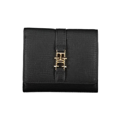 Black Polyethylene Women Wallet-Tommy Hilfiger-LabelTerrace.com