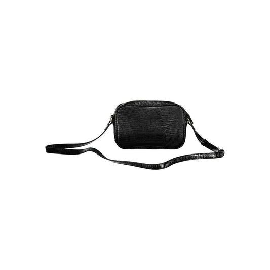 Black Polyurethane Women Handbag