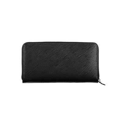 Black Polyurethane Women Wallet