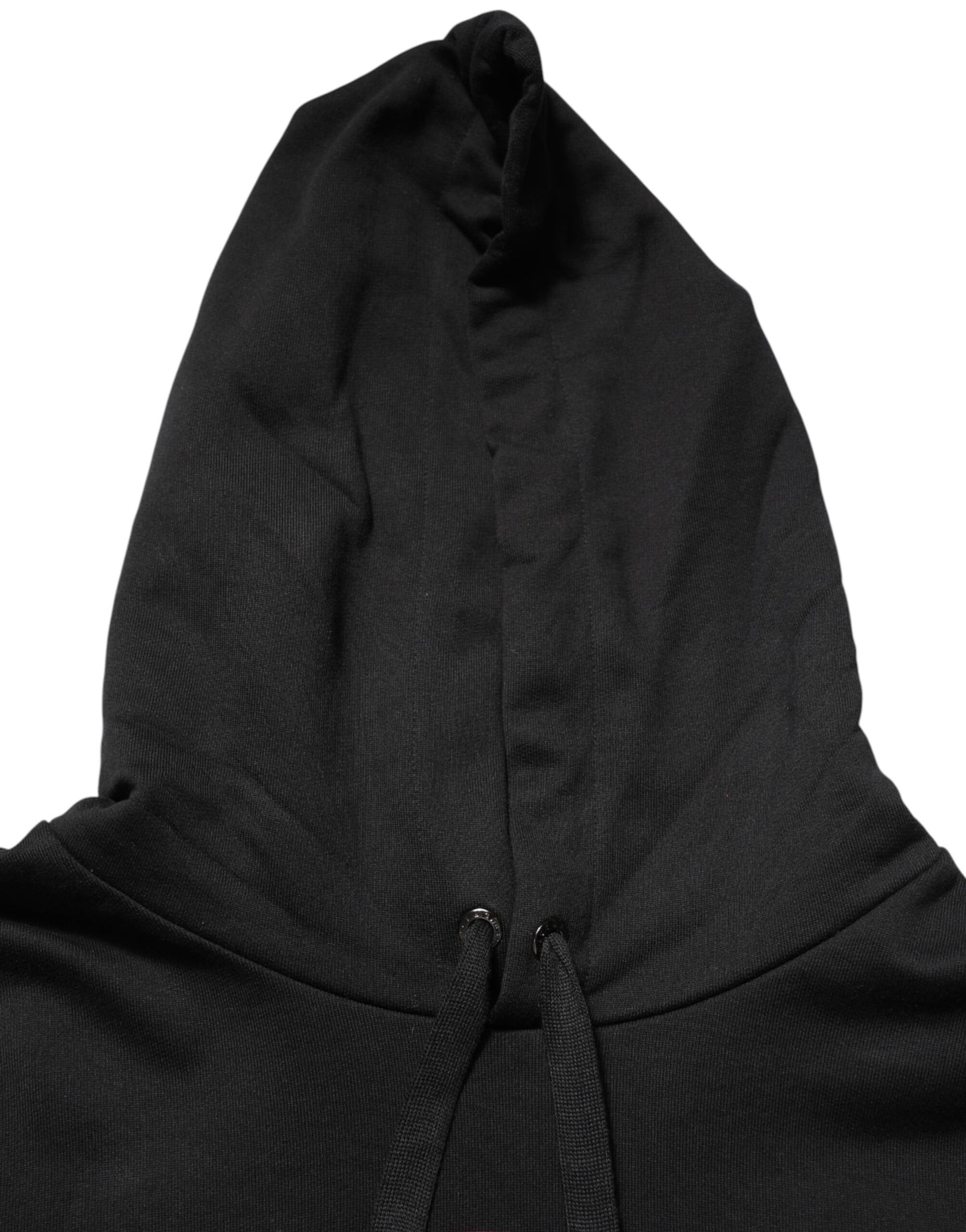 Black Printed Hooded Men Sweatshirt Sweater-Dolce & Gabbana-LabelTerrace.com