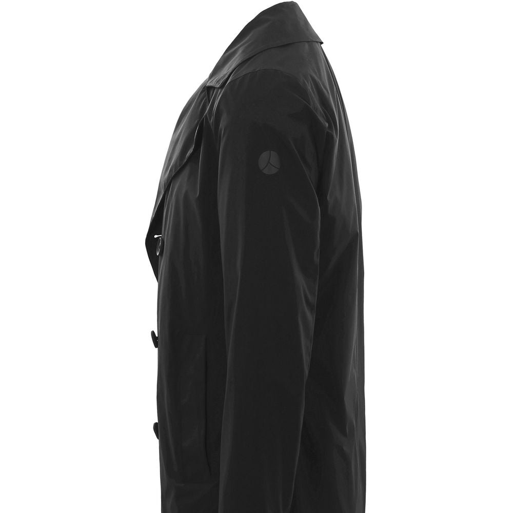 Black Recycled Polyester Men Trench Coat-People Of Shibuya-LabelTerrace.com