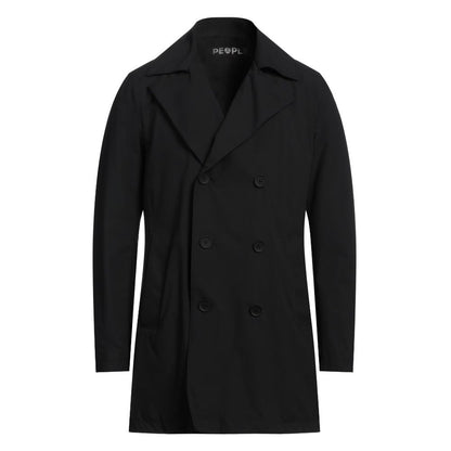 Black Recycled Polyester Men Trench Coat-People Of Shibuya-LabelTerrace.com