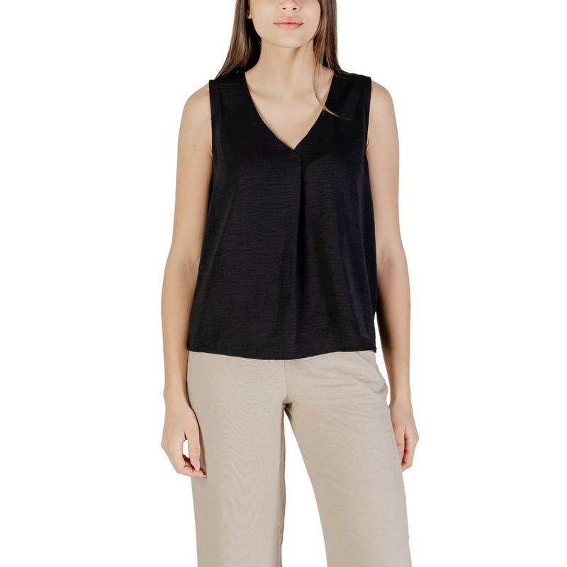 Black Recycled Polyester Tank Top