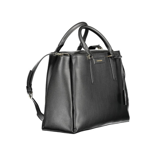 Black Recycled Polyester Women Handbag