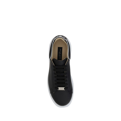 Black Rubber Low Top Sneakers