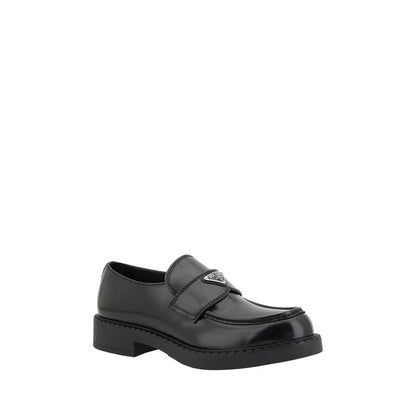 Black Rubber Platform Loafers