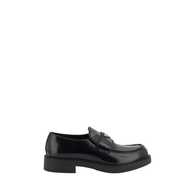 Black Rubber Platform Loafers