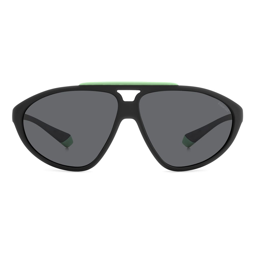 Black Rubber Sunglasses-Polaroid-LabelTerrace.com