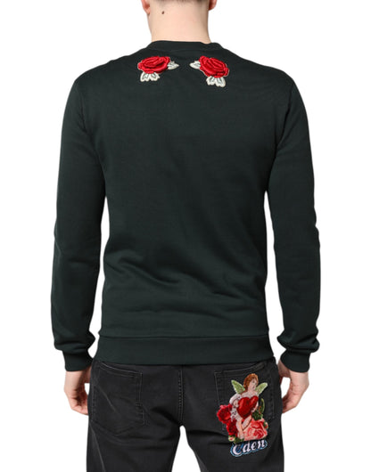 Black Sequined Embellished Pullover Sweater-Dolce & Gabbana-LabelTerrace.com