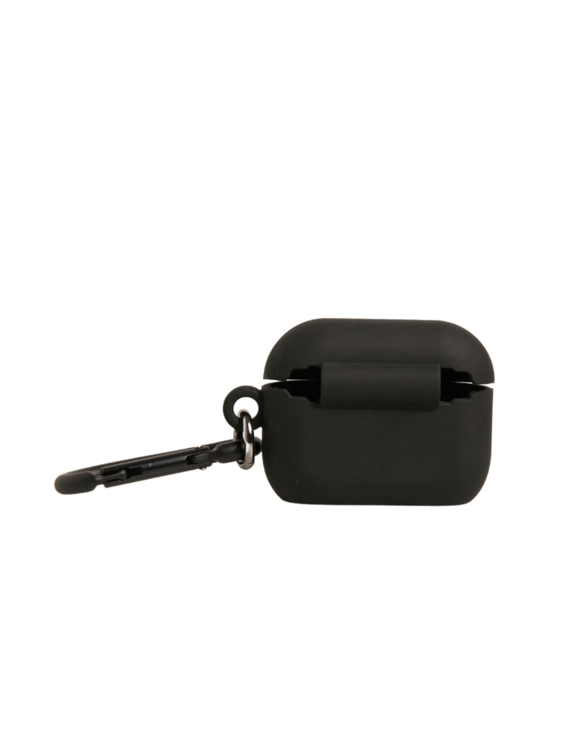 Black Silicone Rubber Logo Embossed Airpods Case-Dolce & Gabbana-LabelTerrace.com