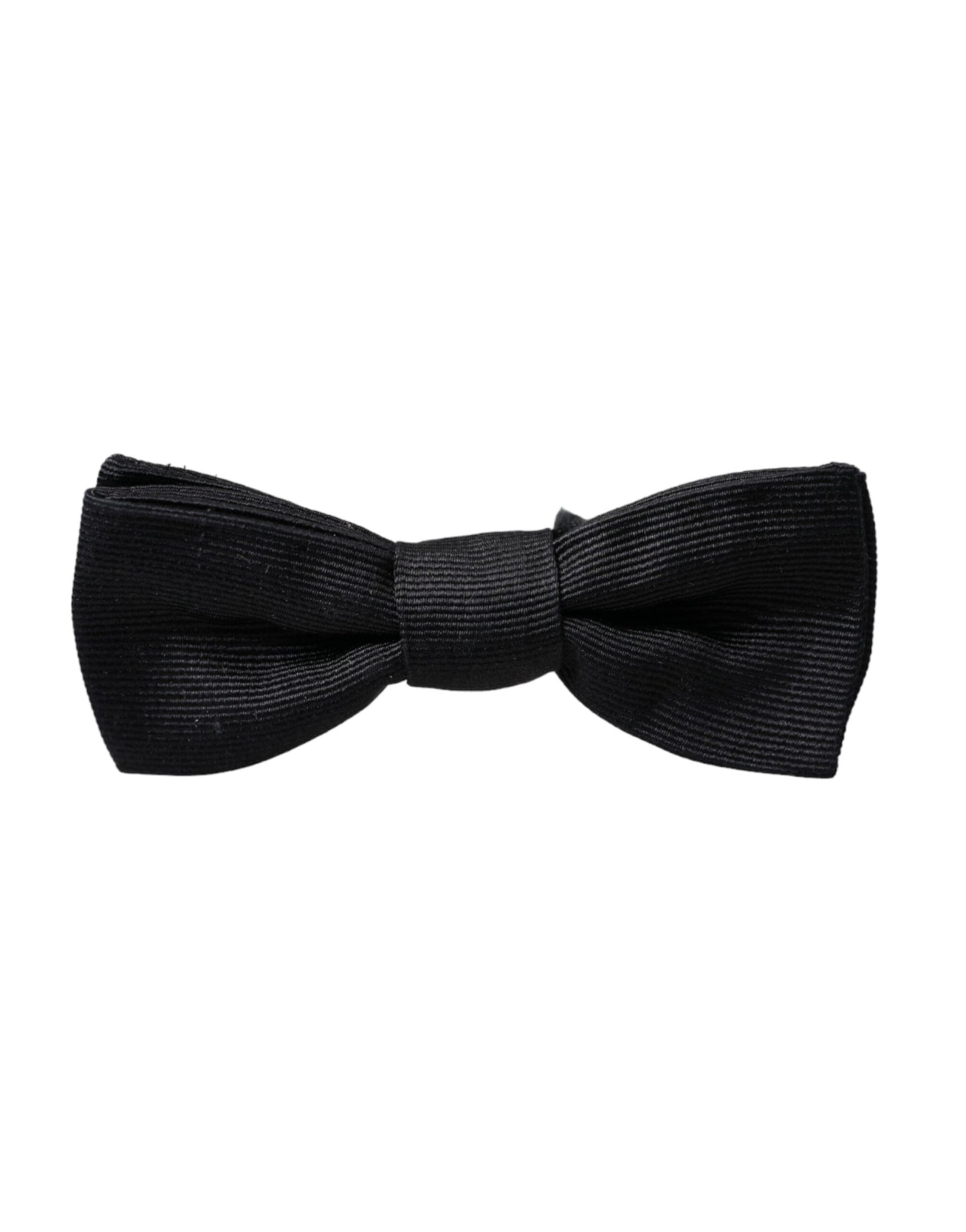 Black Silk Adjustable Neck Men Bow Tie-Dolce & Gabbana-LabelTerrace.com