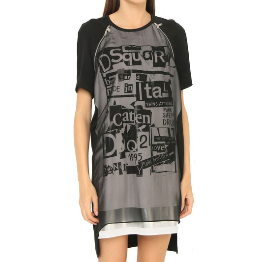Silk Printed Mini Dress-Dsquared²-LabelTerrace.com