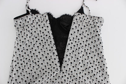 Black Silk Lace Babydoll Lingerie Top-Dolce & Gabbana-LabelTerrace.com