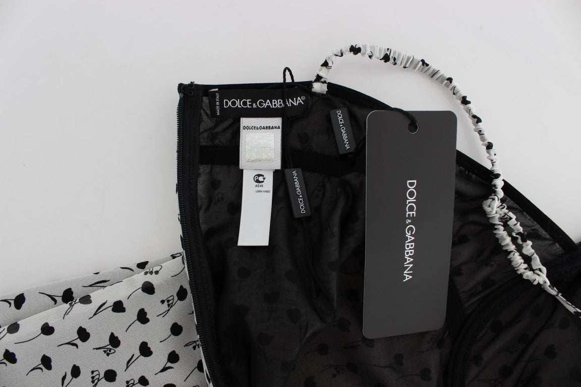 Black Silk Lace Babydoll Lingerie Top-Dolce & Gabbana-LabelTerrace.com