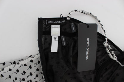 Black Silk Lace Babydoll Lingerie Top-Dolce & Gabbana-LabelTerrace.com