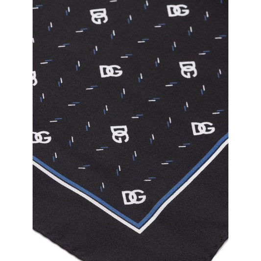 Black Silk Pocket Square-Dolce & Gabbana-LabelTerrace.com